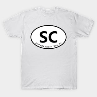 SC - Surf City North Carolina Modern Style Oval Design T-Shirt